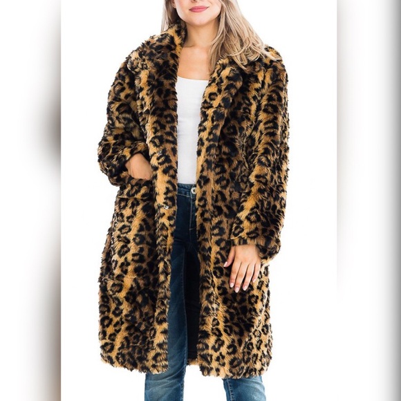 Cozy Leopard / Cheetah / Animal Print Teddy Jacket - Picture 4 of 10